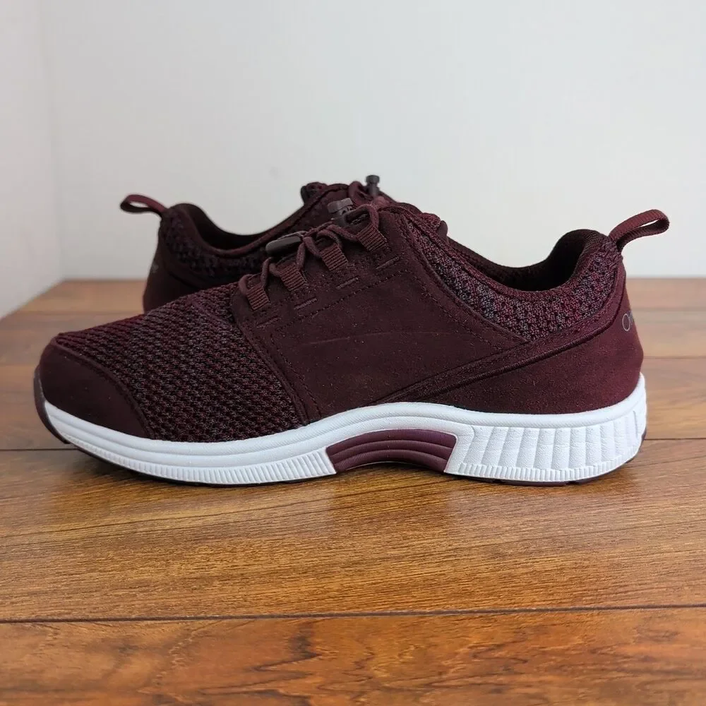 Orthofeet Sneaker Shoes Women's Size 9 2E X-Wide US Red Mesh Casual Comfort Walk